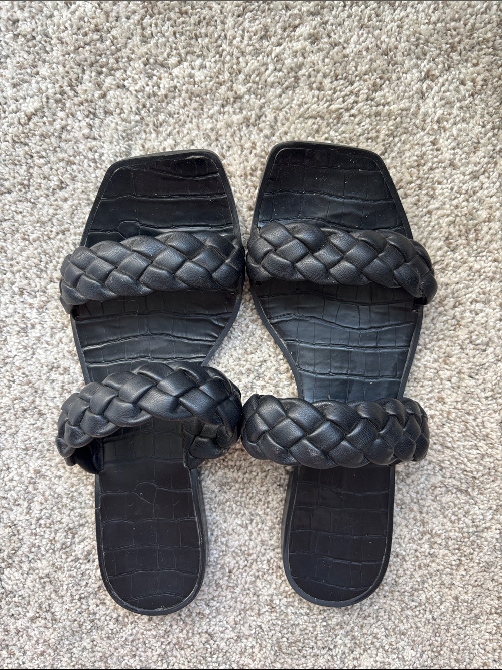 Dolce Vida Braided Women's Slide Sandals - Black